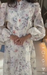 длинное платье с вырезом на ноге: Вечернее платье, А-силуэт, Длинная модель, С рукавами