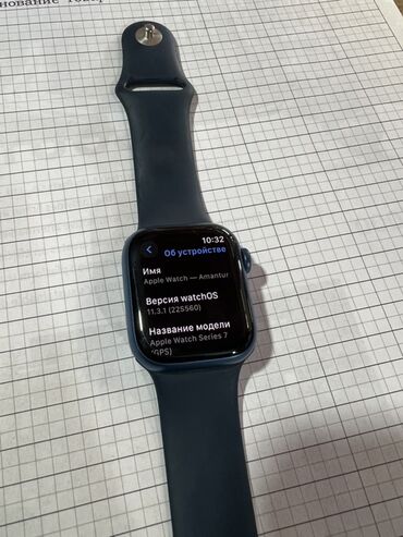 2107 магнитола: Смарт-часы Apple Watch Series 7 с GPS-модулем в синем цвете. Оснащены