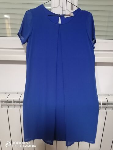 jolinesse c: M (EU 38), color - Light blue, Cocktail, Short sleeves