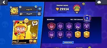 iphone 13pri: Игровой аккаунт Brawl Stars. Основные параметры: - Трофеи: 29 934 — 1