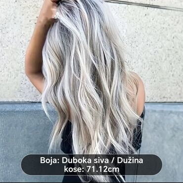Perike i klipse: Duga talasasta perika sa šiškama – premium sintetička vlakna - Stil — 10