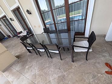 Mebel: Açıq hava mebel dəsti – rattan üslubunda - Günəşlənmə şezlonqları: 4 — 5