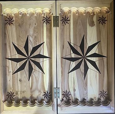 Нарды: Нарды ШАХМАТЫ на заказ ручной работы из дерева, украшенные резьбой — 19