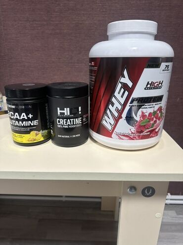 Перчатки: Fitnes qida dəsti – 3 məhsul 1) High Nutrition WHEY Protein