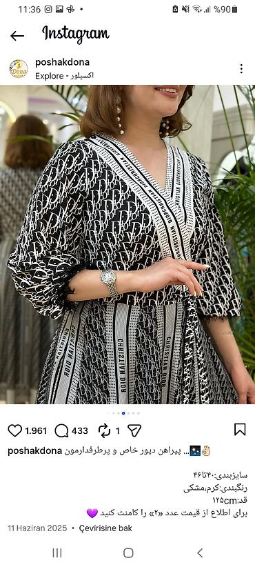dior savaş: Gündəlik don, Maksi, Dior, 2XL — 1