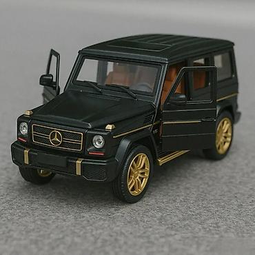 ergee marka: Crni mercedes g-klasa 1:24 ekskluzivni model sa zlatnim de. crni — 1