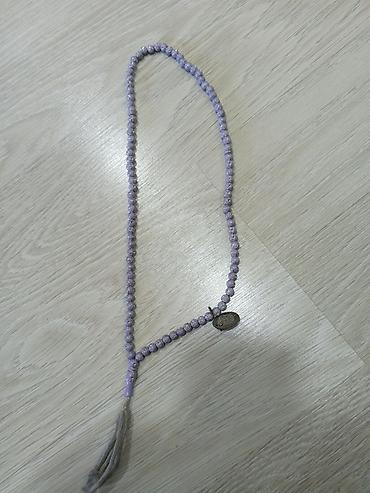 sacaq: Bənövşəyi rəngli təsbeh - Material: parıltılı teksturaya malik — 2