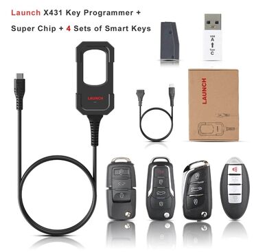launch x431 купить бу: Launch X431 Key Programmer+1 супер чип лаунч+4 смарт ключа