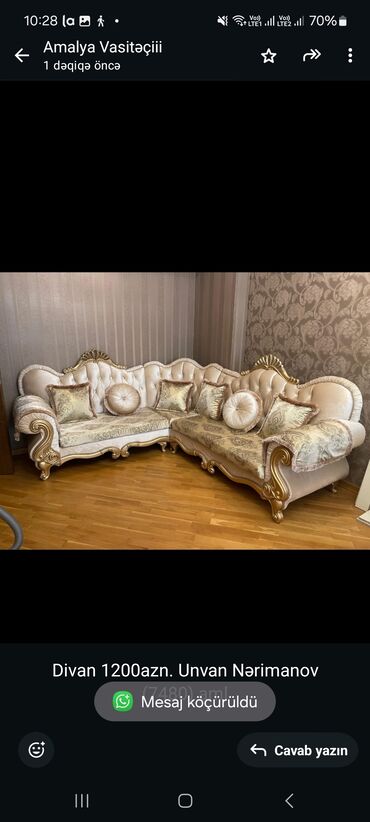 Divan və kreslo dəstləri: Künc divan
