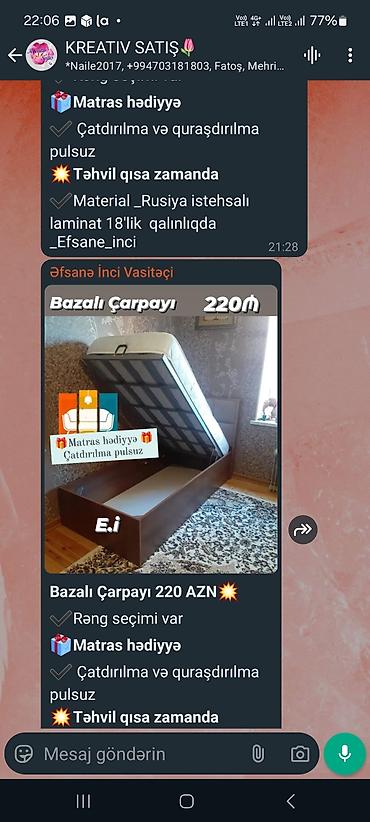 matras üzlüyü: Birnəfərlik, Bazalı, Pulsuz matras, Siyirməsiz, Azərbaycan — 10