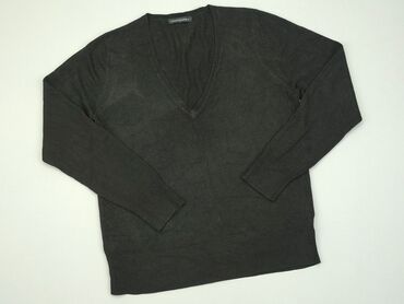 czarne t shirty z dekoltem v: Sweter, Next, 3XL, stan - Dobry