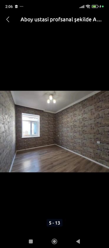 Malyar işləri: Aboy ustasi divar kağızları soyulub vurulması usta .2 nəfərik cəld ve — 17