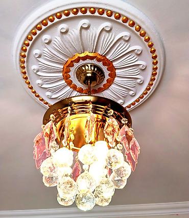 led lustra: Çılçıraq, 3 lampa, Metal — 1