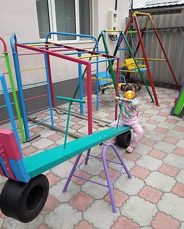 Другие игровые комплексы: Балансир качеля для двоих Каркас сделан полностью из металла — 4