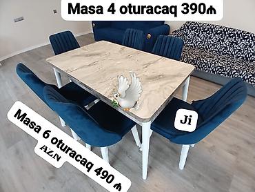 Mətbəx üçün, Yeni, Dördbucaq masa, 4 stul lalafo.az -da Mətbəx üçün, Yeni, Dördbucaq masa, 4 stul