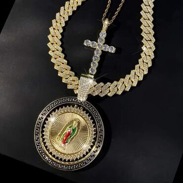 Ogrlice: Ogrlica sa priveskom, Materijal: Hirurški čelik, Cirkon — 9