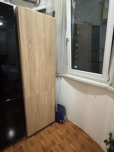 soba mətbəx: Mətbəx üçün hündür şkaf-dolab - Material: ağac teksturalı laminat — 1