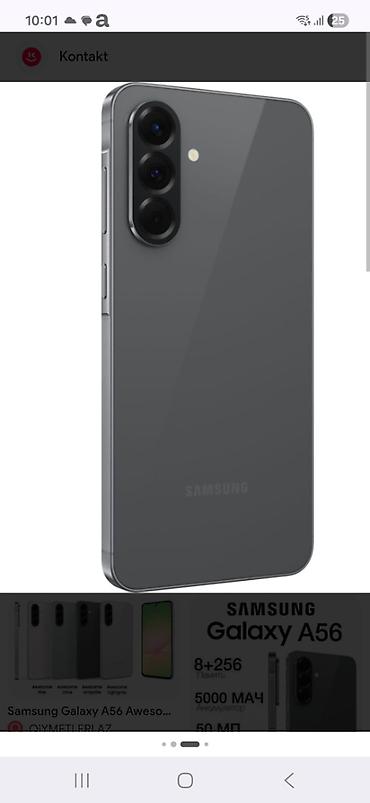 a 52 128: Samsung Galaxy A56 5G, 256 GB, rəng - Boz — 2