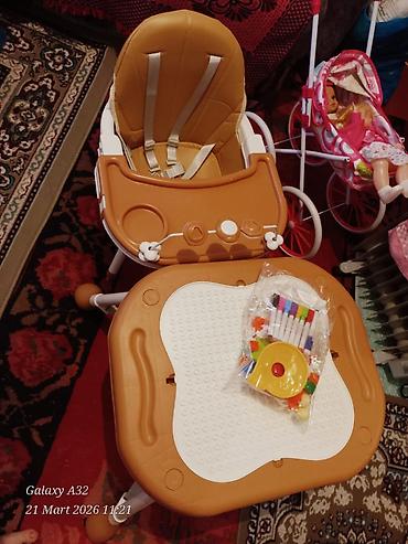 Yemək masaları, oturacaqları: Uşaq yemək stulu – çevrilə bilən model.DEKABRDA 80 MANATA — 5
