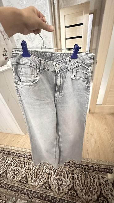 Жынсылар: Джинсы женские, укороченные, прямого кроя (culottes/straight crop) — 1