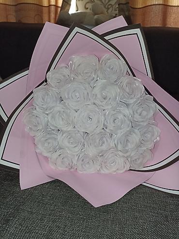 Букеты из атласной ленты: На заказ! *Букеты роз из атласных лент.🌹 *Букеты ромашек из атласных — 7