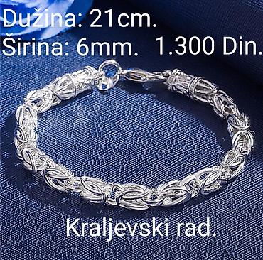 srebrne minduse: Posrebrena muška narukvica sa žigom S925 od hirurskog čelika – — 1