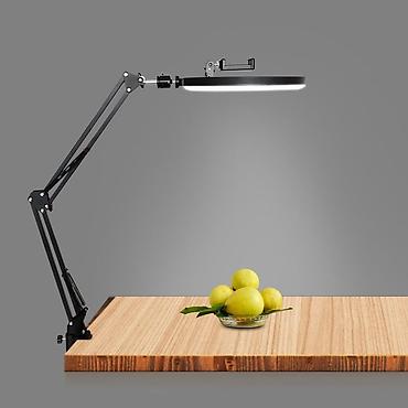 микрофон вокальный: Кольцевая LED‑лампа с держателем для смартфона и гибким настольным — 6