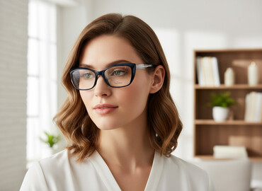 Eynəklər: TISARD eynək çərçivəsi - Forma: yarım pişikgöz/kvadrat qarışıq ön — 1