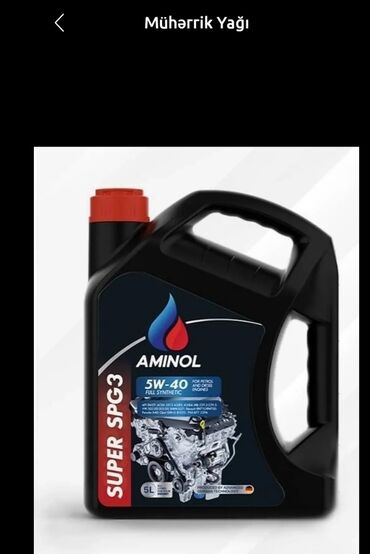 Aminol Super SPG3 5W-40 tam sintetik mühərrik yağı benzin və dizel