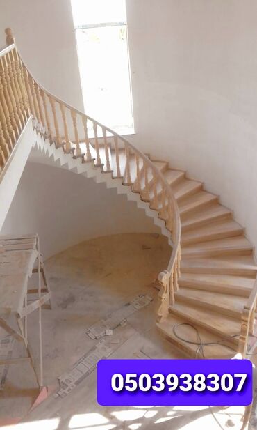 Pilləkən məhəccərləri: Taxta pilləkənlərin hazırlaması.Sərfəli qiymətdə.Zəmanət var! — 26