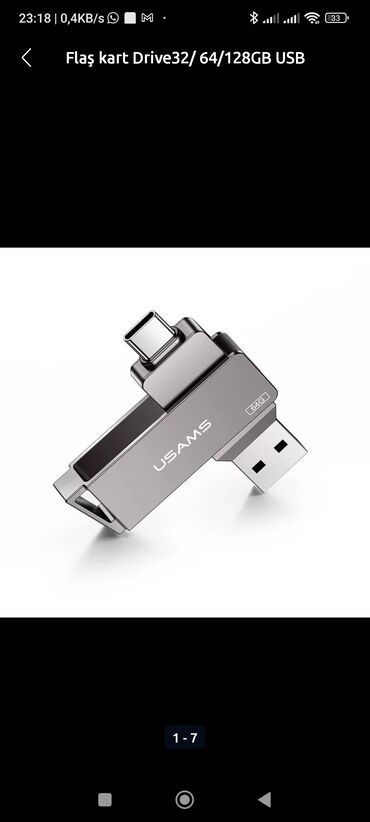 azercell data kart qiymetleri: Flash kart 32 GB, USB 3.0, Yeni