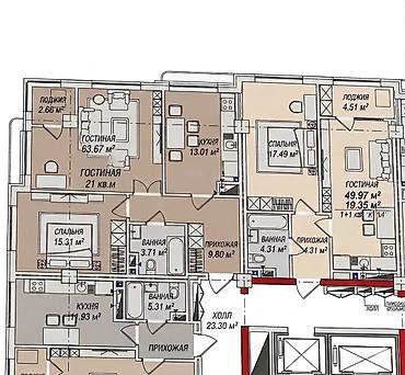 Новостройки от застройщика: Сдан, Элитка, 2 комнаты, 64 м² — 4