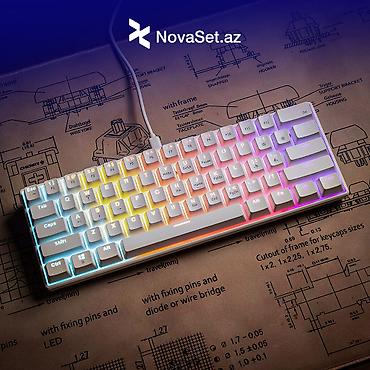 skeybord: Tipi: Mexaniki Oyun Klaviaturası (Gamer Keyboard) Ölçü: 60% Kompakt — 1