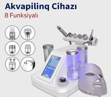 Косметологические аппараты: 8 funksiali led maskalı akvapiling profesional çiska