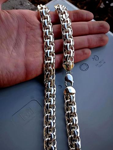 Серебряные цепочки: Цепочка, Бисмарк, Проба 925, Мужские, Новый — 4