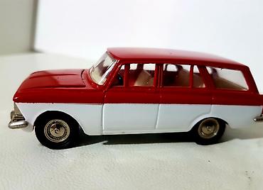 Moskviç: Məhsul: Retro metal oyuncaq maşın modeli – stansiyon kupe (qırmızı-ağ — 2