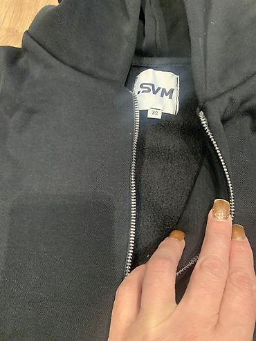 nike tech: Черный комплект из толстовки и брюк SVM - Модель: худи на молнии до — 6