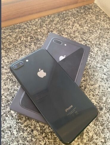 iphone 8 pilus: IPhone 8 Plus, 64 GB, Qara, Zəmanət, Barmaq izi, Simsiz şarj