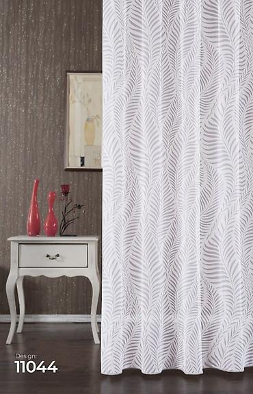 Тюли: Воздушная тюль с вышивкой «перья» - Полупрозрачная тюль в — 12