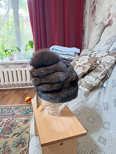 ушанка норка: Шапка, Бини, Норка, Зима, С помпоном — 1