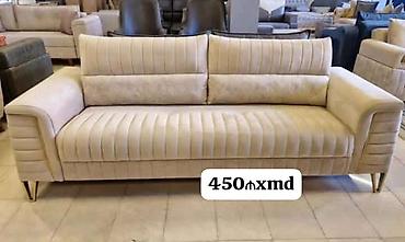 Divanlar: Tek divan – 450 AZN - Müasir dizayn: dərin kapitone tikişlər, qızılı — 16
