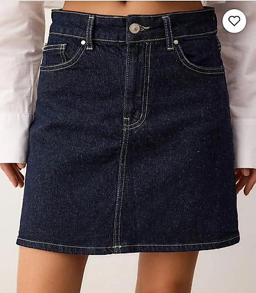 cins etek: Trendvol brendinin tünd rəngli denim ətəyi ÖLÇÜ S - 36 - Model — 2
