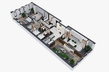 село садовой: 3 комнаты, 126 м², Элитка, 4 этаж, ПСО (под самоотделку)