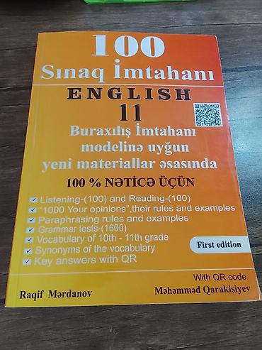“100 Sınaq İmtahanı – English 11” hazırlıq vəsaiti, əla vəziyyətdədir
