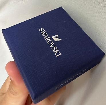Bijuteriya: Swarovski kişi manjet düymələri - Brend: Swarovski (orijinal, loqolu) — 4