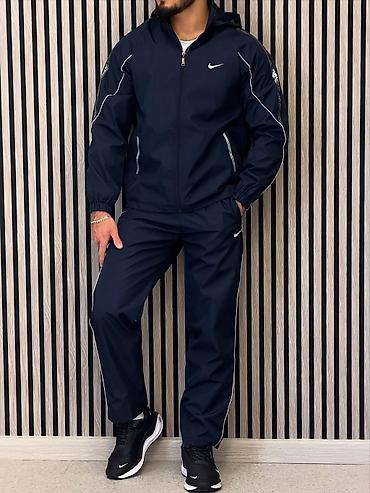 Kişi geyimləri: İdman dəsti, Nike, Standart, rəng - Göy — 1
