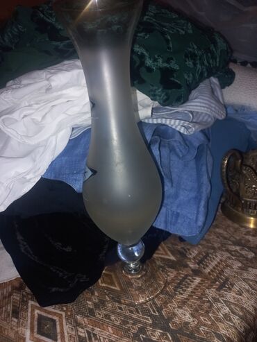 ваза напольная стеклянная высокая без узора: Ваза чешская, 50 манваза хрустальная прозрачная 50
