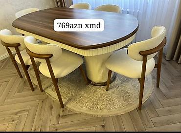 kompyuter stollari: Qonaq otağı üçün, Yeni, Açılmayan, Oval masa, 6 stul — 1