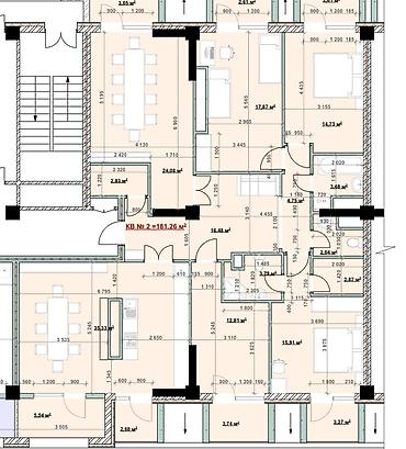 жк vegas: 5 и более комнат, 181 м², Элитка, 13 этаж, ПСО (под самоотделку) — 1