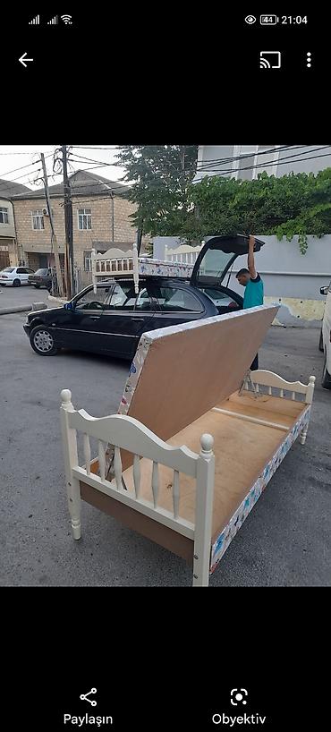 tek neferlik taxt: Yeni, Təknəfərlik çarpayı, Bazasız, Matrassız, Siyirməsiz, Azərbaycan — 4